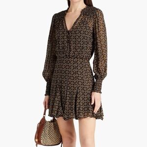 Veronica Beard Sacchi printed chiffon mini dress